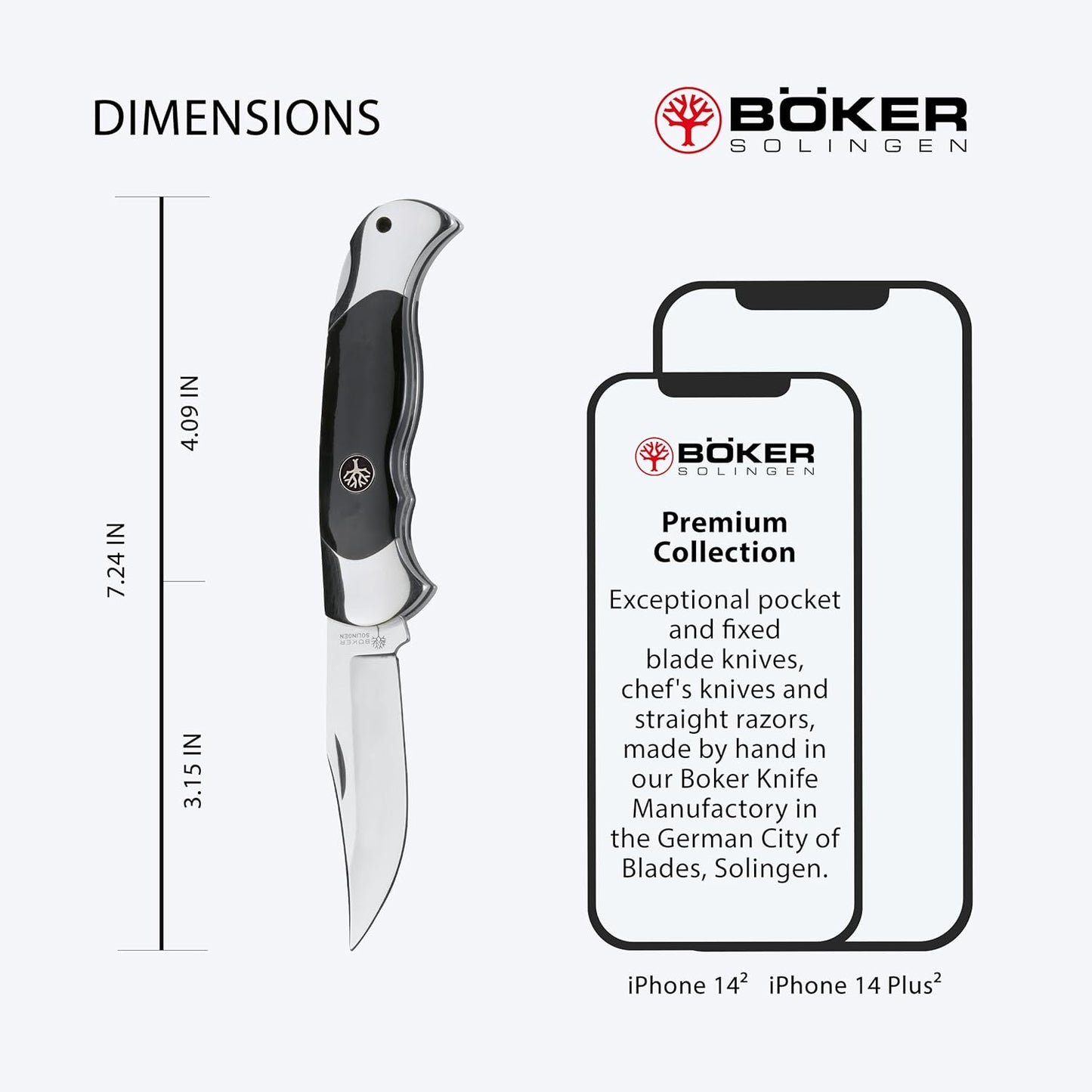 BOKER Rosewood Lock Blade Pocket Knife