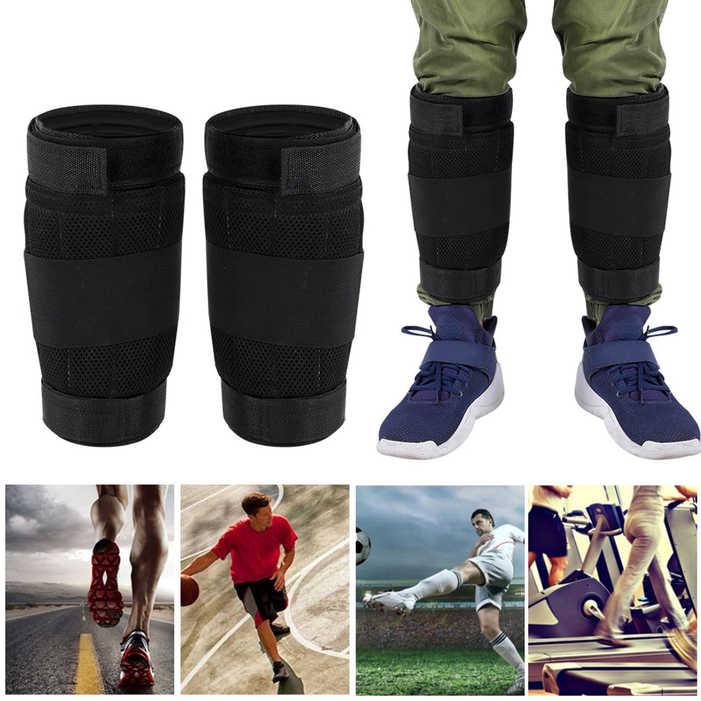 Weighted Ankle Leg Bands, Adjustable Loading Weighted Leg Strap Professional Ankle Band for Fitness, Walking, Jogging, Exercise, Gym Weights For Men