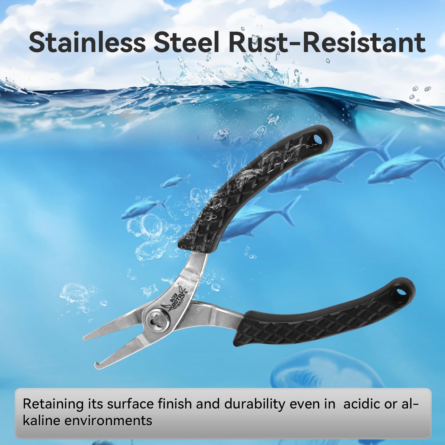 2013 BOTR Stainless Steel Snap Split Ring Fishing Plier, Lightweight and Durable Micro Lure Fishing Tool