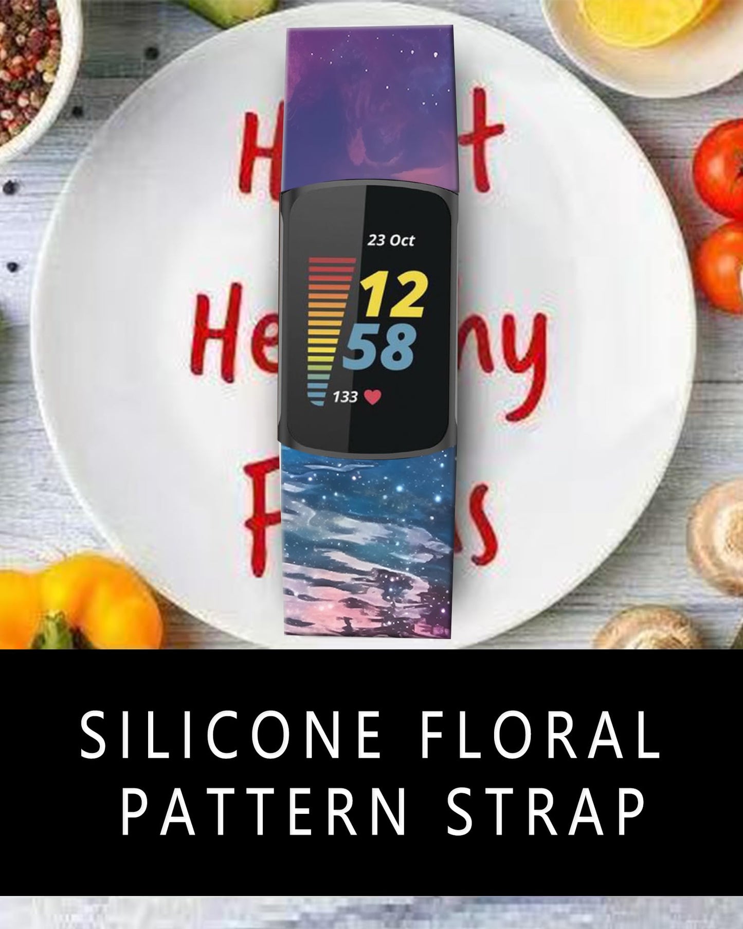 ALTEKO Bands Compatible with Charge 4 / Charge 3 / Charge 3 SE for Women Men, Soft Silicone Sport Replacement Band, Cute Wristbands Strap Fitness Sport Band, Sea Forest