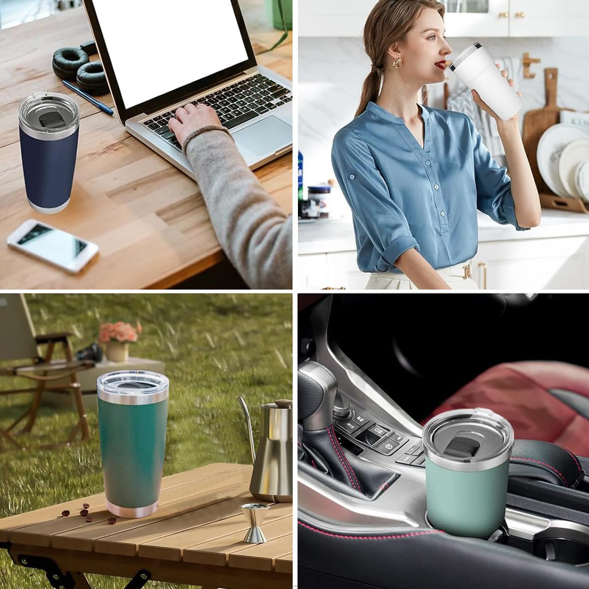 2PCS for YETI 30 oz Tumbler Lid, Replacement Lids Magnetic Slider Compatible for Yeti 30 oz Tumbler, 14 oz Mug and 35 oz Straw Mug, Travel Spill Proof Cup Lids Covers with Magnetic Slider Switch