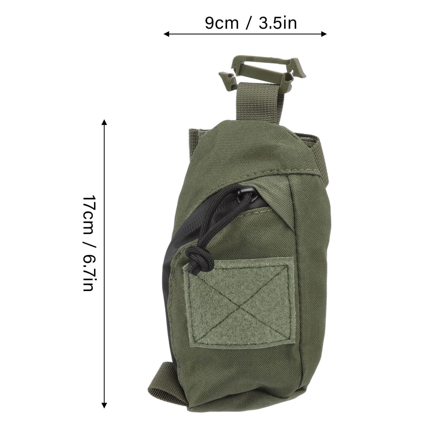 Backpack Shoulder Strap Pouch,Clip On Pouch Attachment Bag Accessory Clip Sundries Pocket Smartphone Pack Case Phone Holder(ArmyGreen)