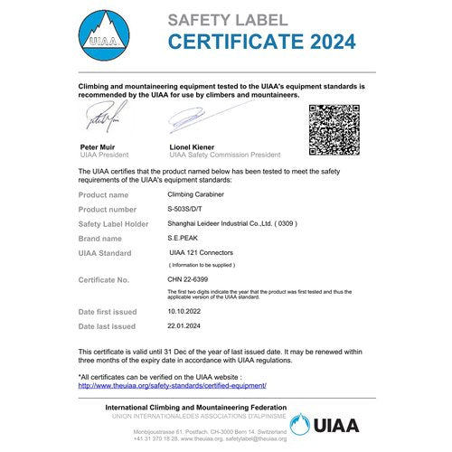 SEPEAK UIAA CE 30kN Locking Climbing Carabiner, Professional Heavy Duty Screwgate Clip for Outdoor Climbing, Mountaineering, Rappelling, Camping, Hiking, Swing,Large D Carabiner Hook/6744lb,4pc,Orange