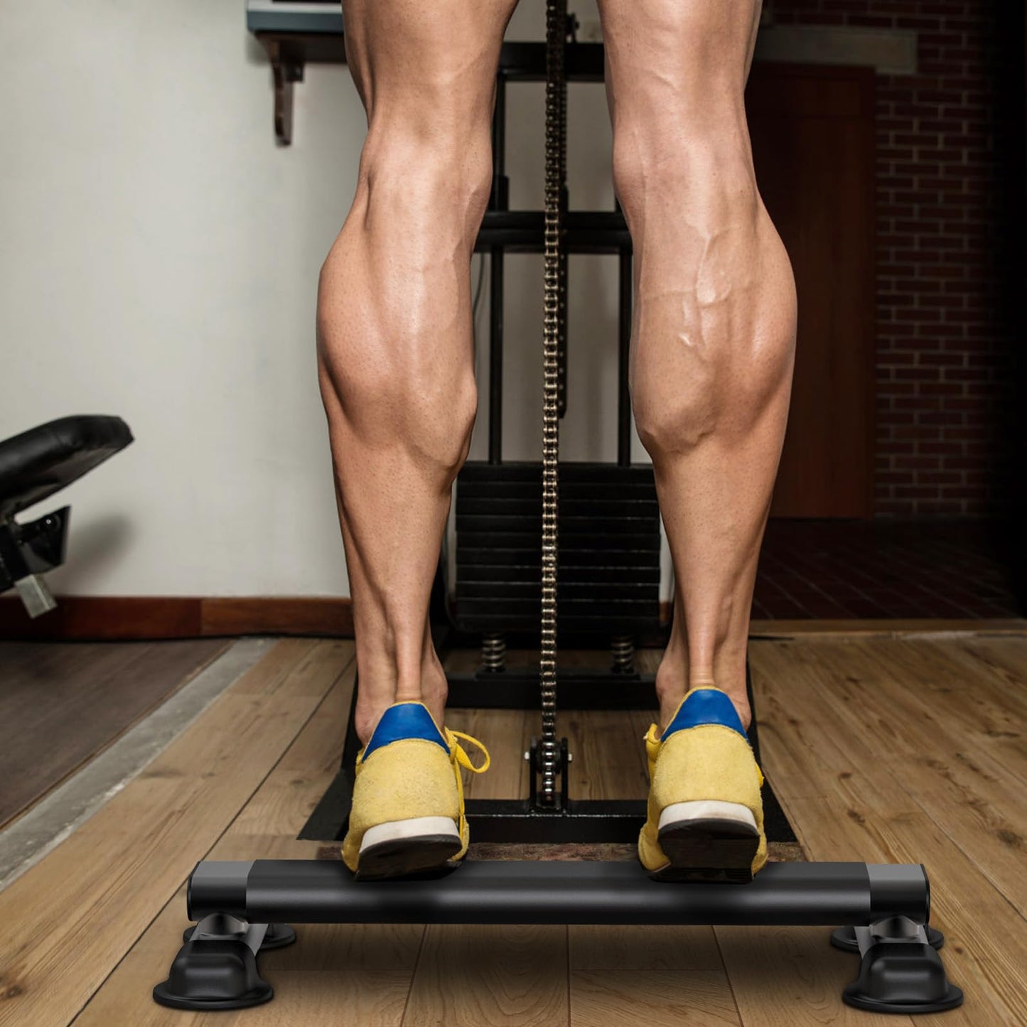 Kipika Versatile Calf Raise Bar - Heavy Duty Steel Standing Calf Raise Machine for Home Gym, Anti-Slip Design - Perfect for Calf Raises, Squats, Foot Stretches & Dip Exercises - Supports up to 800lbs