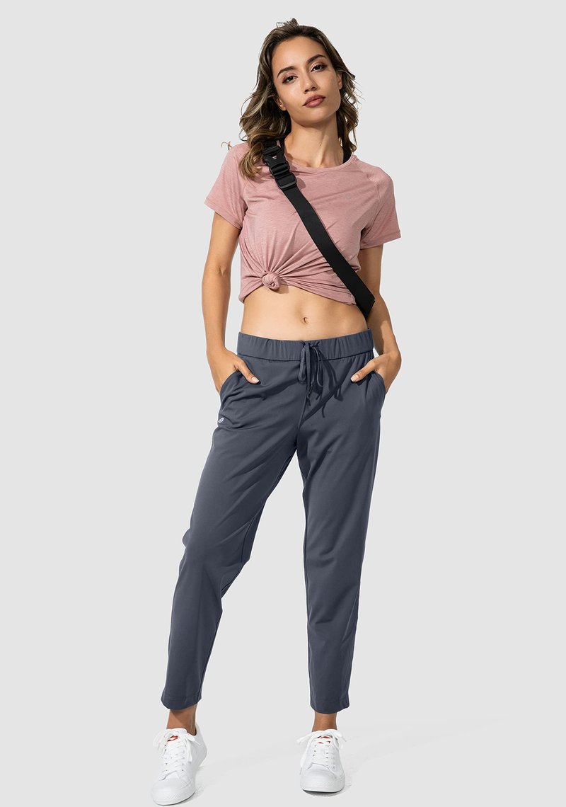 G Gradual Women's Pants with Deep Pockets 7/8 Stretch Sweatpants for Women Athletic, Golf, Lounge, Work (Dark Grey, X-Large)
