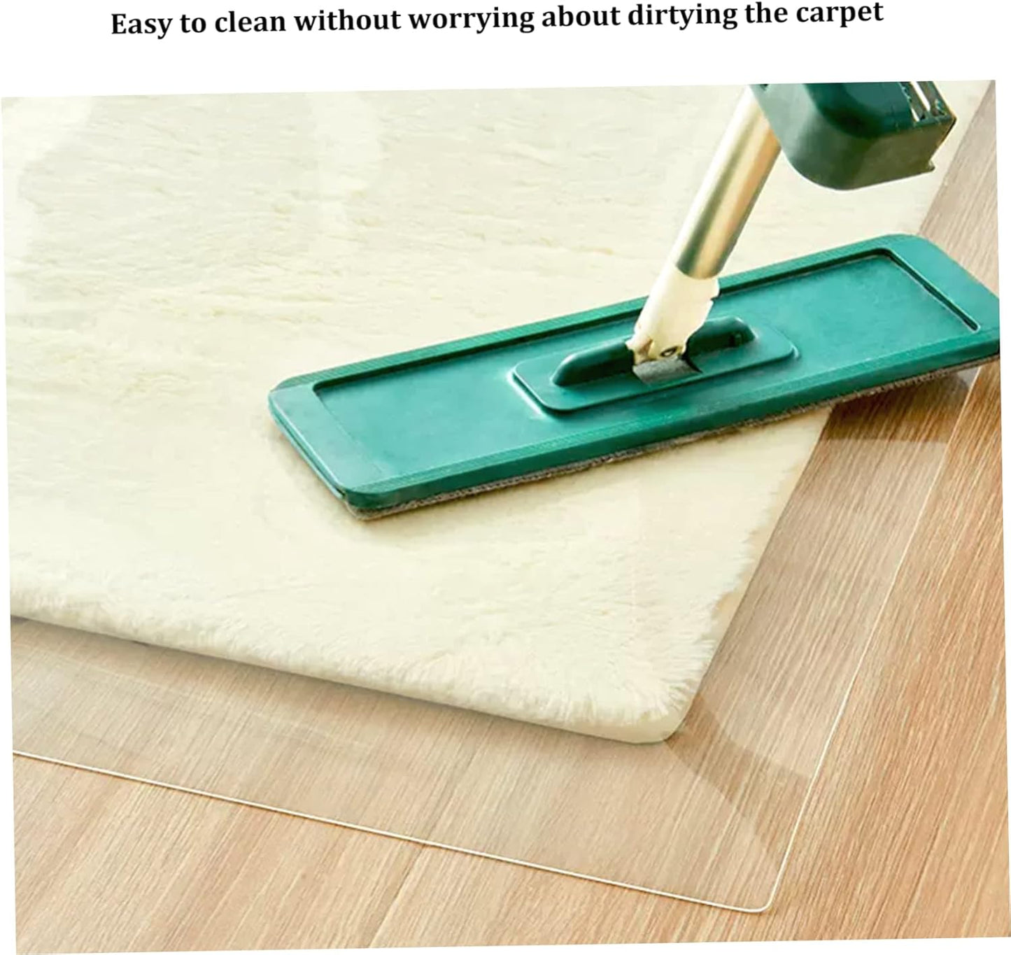Clear Office Chair Mat Non Slip 1mm Transparent Desk Chair Mat PVC Floor Protector for Home Office 50x80 cm