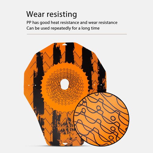 Qinlorgo Bicycle Disc Brake Cover, HeatResistant WearResistant Mountain Bike Washer Cover 2pcs Simple Dazzle Print for Road Bike Car Wash (Abstract)