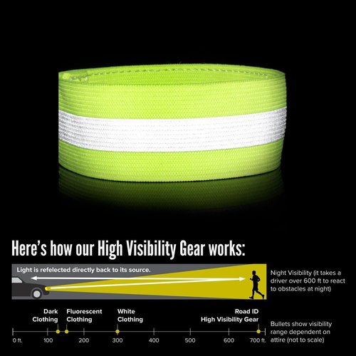 (2 Pack) High Visibility Reflective Bands Wristbands for Cycling Running Arm Wrist Ankle Bands Leg Straps and as Bike Pants Cuff Clip