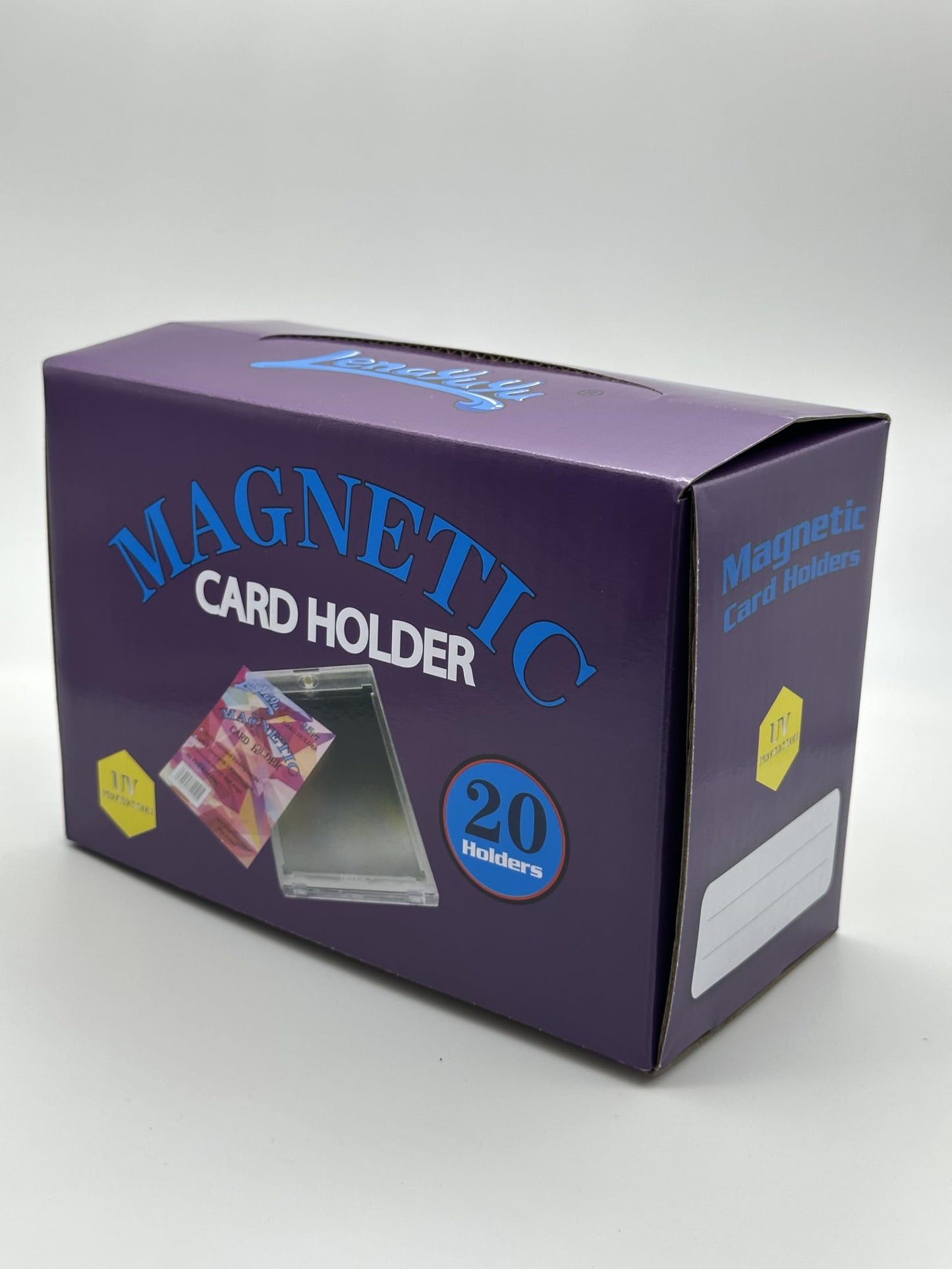 lenayuyu Pack of 20 One Touch Magnetic Card-Holders,35pt Magnetic Card Holder Cases 20ct,Sized to fit Standard Size Cards Storage and Display, Protect Sports Cards