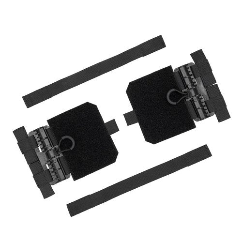 Dotacty Quick Release Cummerbund Conversion Attachment for Tactical MOLLE Vest Quick Disconnect Buckle Hook & Loop Strap & Flap Adapter for Airsoft/Training Vest Accessories BK 1 PCS