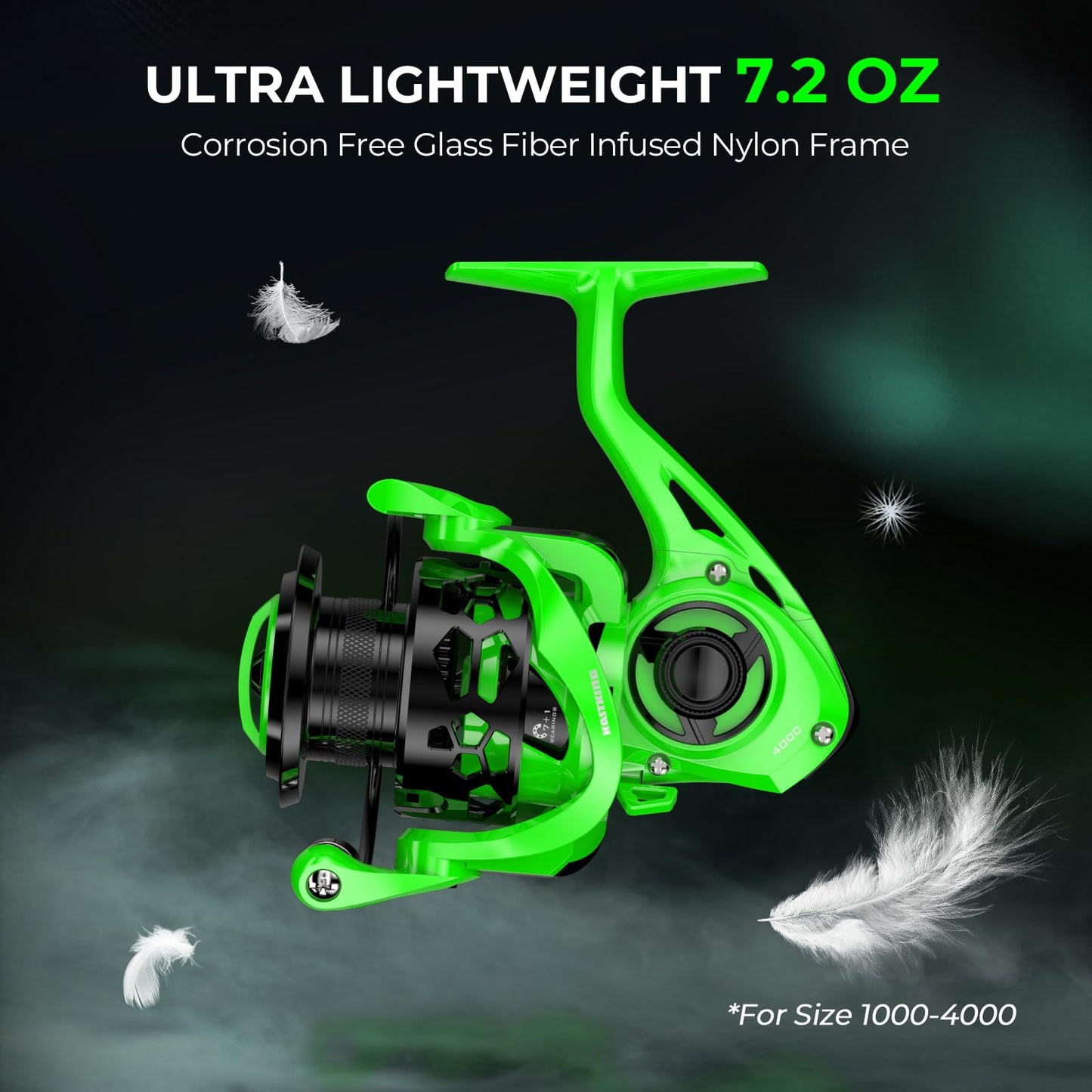 KastKing Zephyr Dual-tip Rod Spinnig Reel Combo,6ft 6in ML& M,2000 Reel