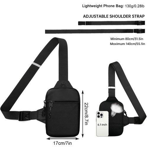 Mini Sling Bag for Men Women Small Crossbody Shoulder Backpack Fanny Packs Personal Pocket Bag Casual Phone Chest Bag