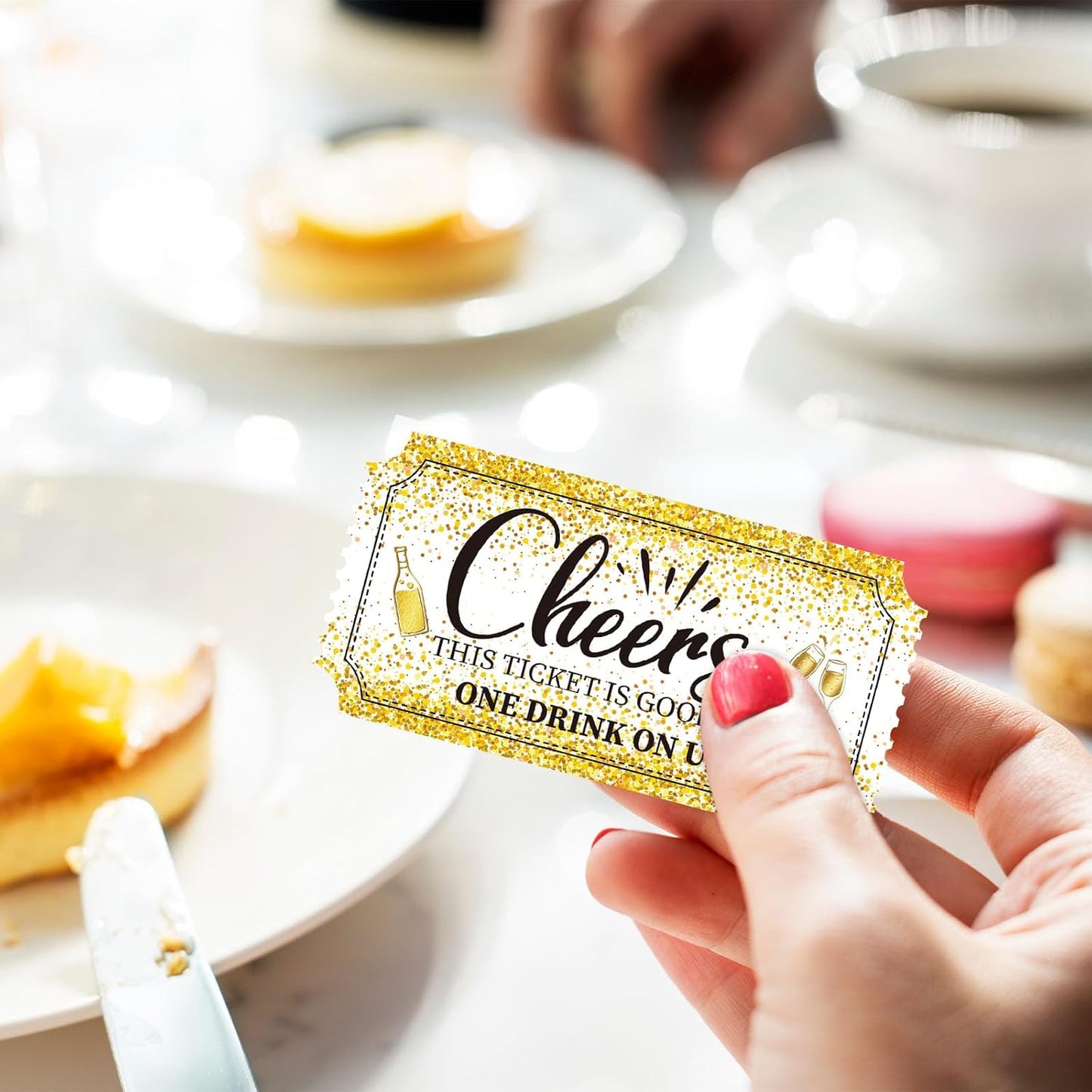 1000 Pcs Drink Ticket Single Raffle Tickets Roll Cocktail Design Free Drink Ticket for Events Wedding Work Formal Parties Leisure Class Reward