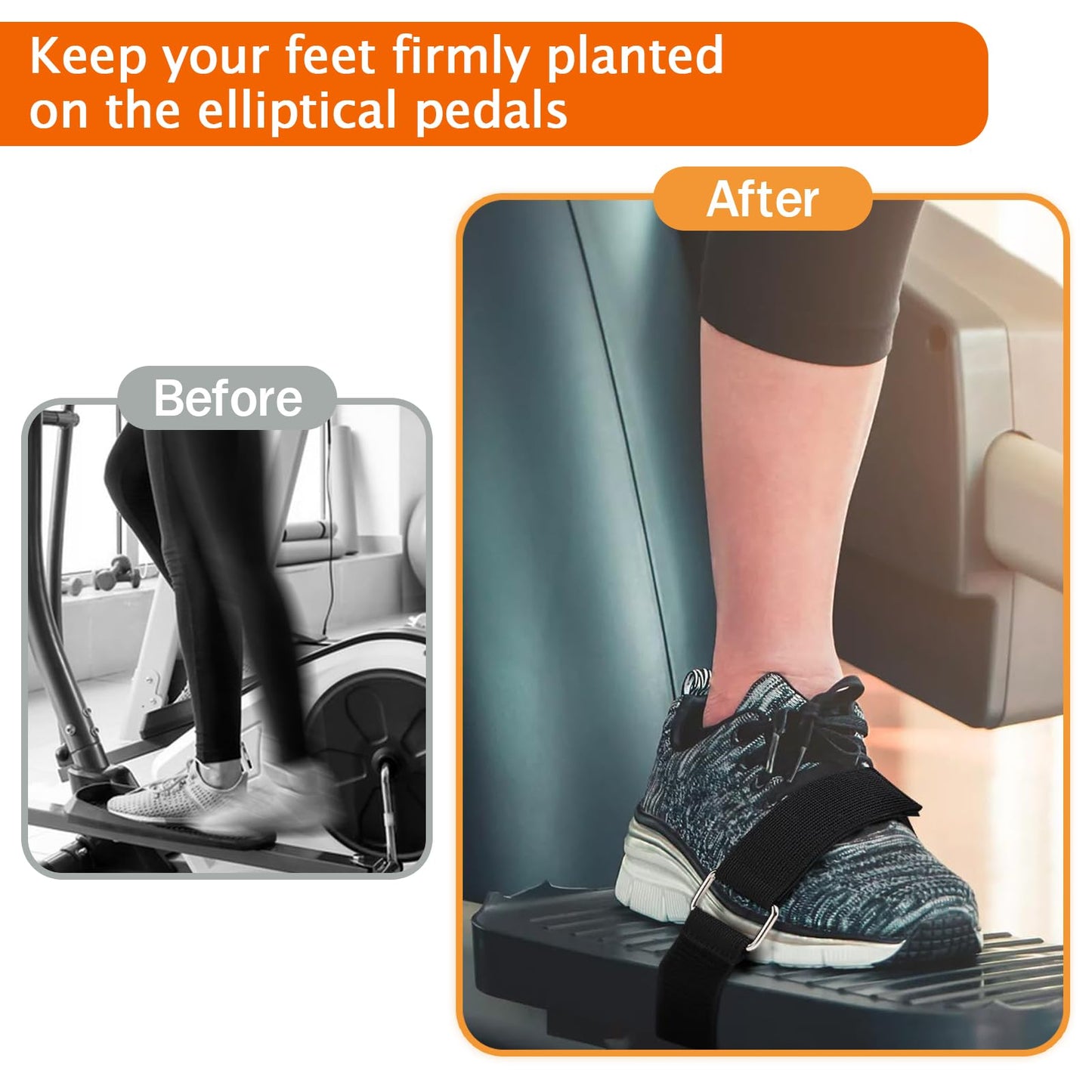 4 Pcs Ellipse Leg Exerciser Pedal Straps,Suitable for Under Desk Seated Leg Exerciser & Leg Pedal Exerciser for Senior Fitness Home Non-Slip Exercise Accessories