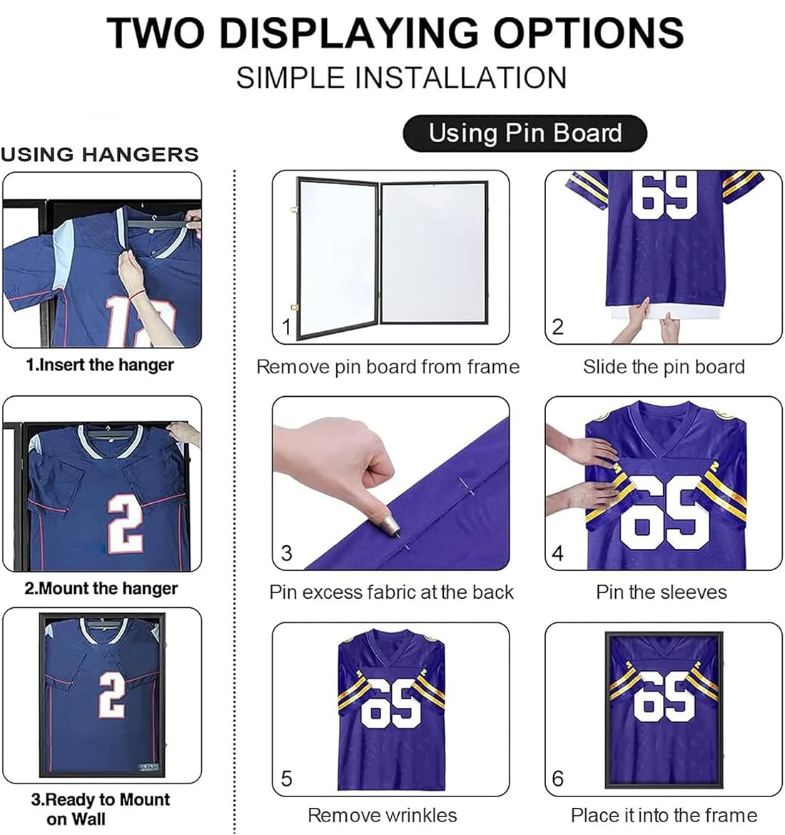 KCRasan Lockable Kids Jersey Display Case Youth Jersey Box with UV Protection for Baseball, Basketball, Football, Soccer & Uniform, Small