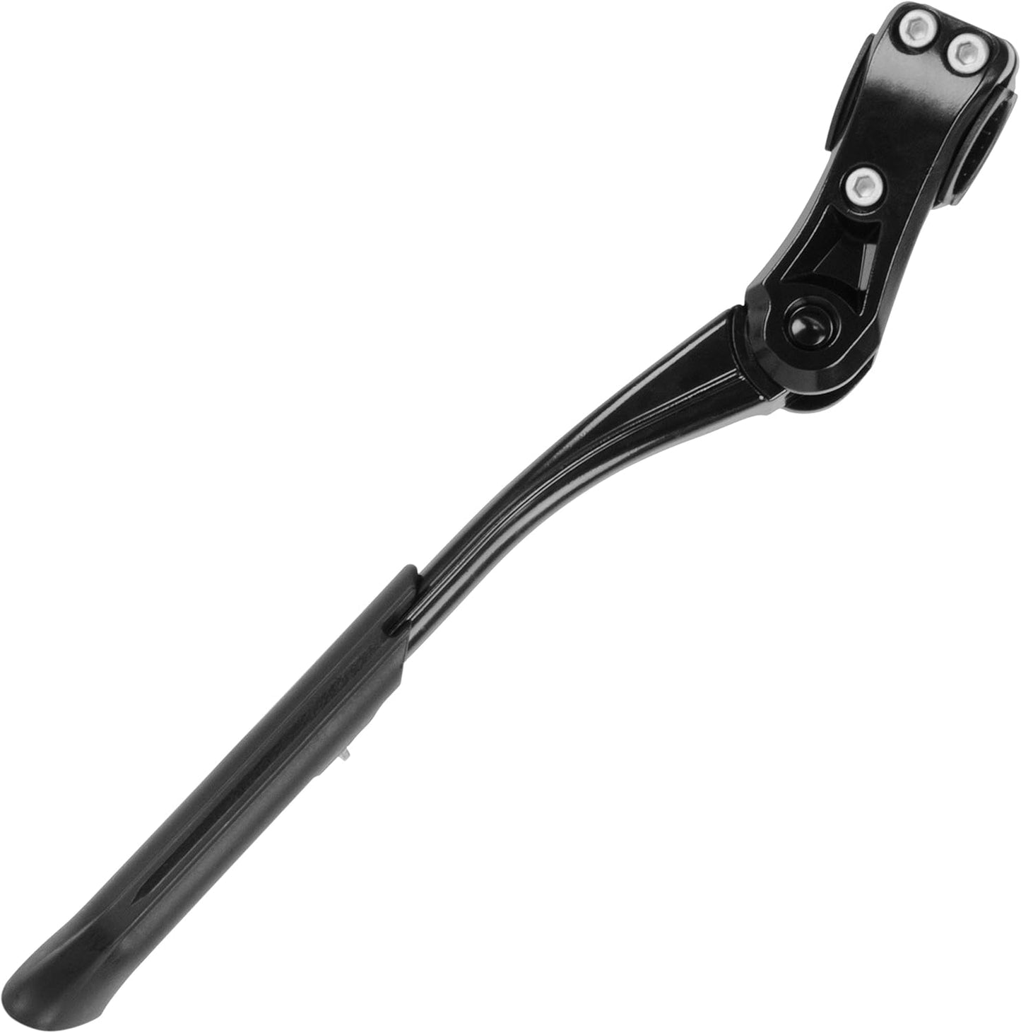 BV Rear Bike Stand for 24"-28" Bikes - Adjustable Bike Kickstand for Adult Bike with 8 Height Levels, Non-Slip Foot & Clamp Grip - Weather-Resistant Aluminum Alloy Bicycle Stand for Road, Mountain BMX