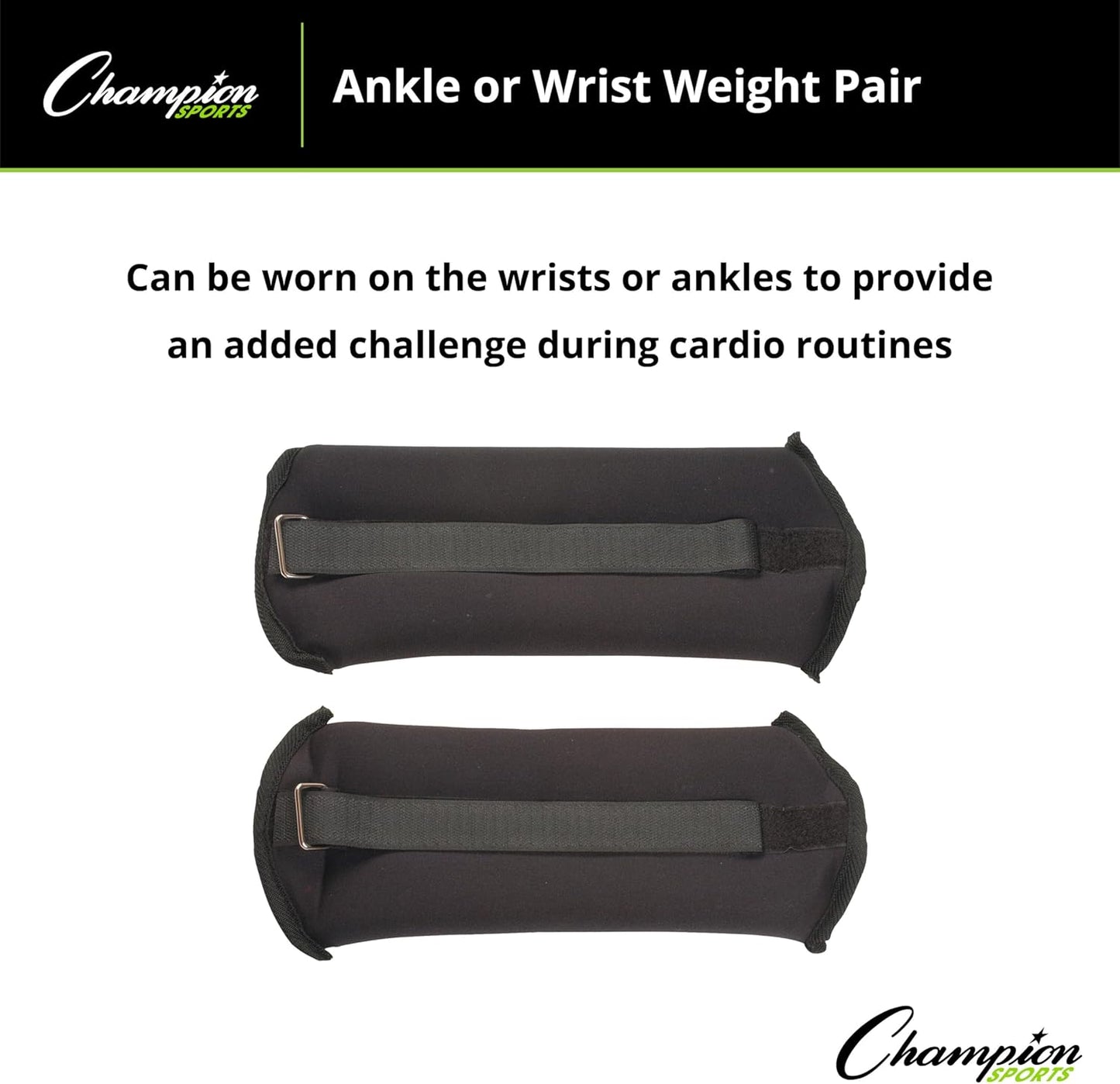 Champion Sports Soft Adjustable Ankle and Wrist Weights