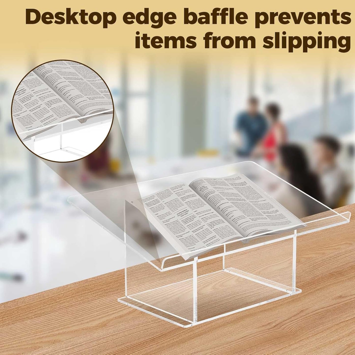 Thickening Acrylic Tabletop Podium, Portable Plexiglass Pulpits, Clear Podium Stand for Weddings,Classroom,Conference,Churches,Professional Presentation (23-1/2"W x 10-1/2"H x 14-1/4"D)