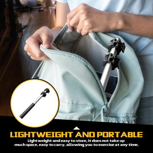 Fancyes Dumbbell Bar Handle with Lock, Adjustable Forearm Wrist Exerciser, Hand Developer Grip Strength Trainer, Fitness Equipment for Lateral Forearm/Wrist Rotation Exerciser/Forearm Trainer