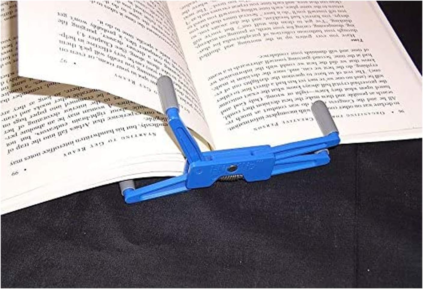 FlipKlip Portable Book Page Holder for Hands Free Reading in Bed, on the Go - Works on Hardcovers, Paperbacks, Magazines, Piano and Recipe Books