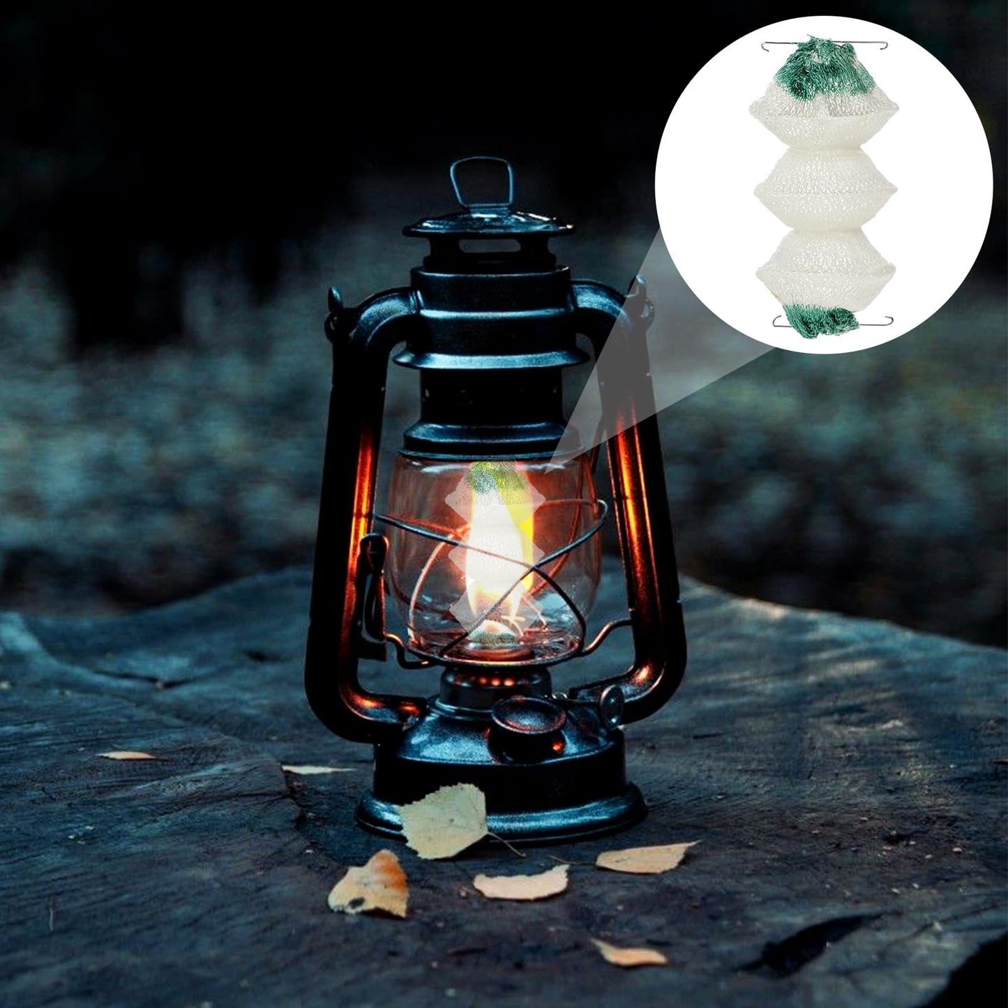 12 Pcs Lantern Mantles Gas Lantern Mantles 3-Layer Gas Lamp Mantles Propane Lantern Mantles Accordion Shape Lantern Parts, #95 Insta-Clip