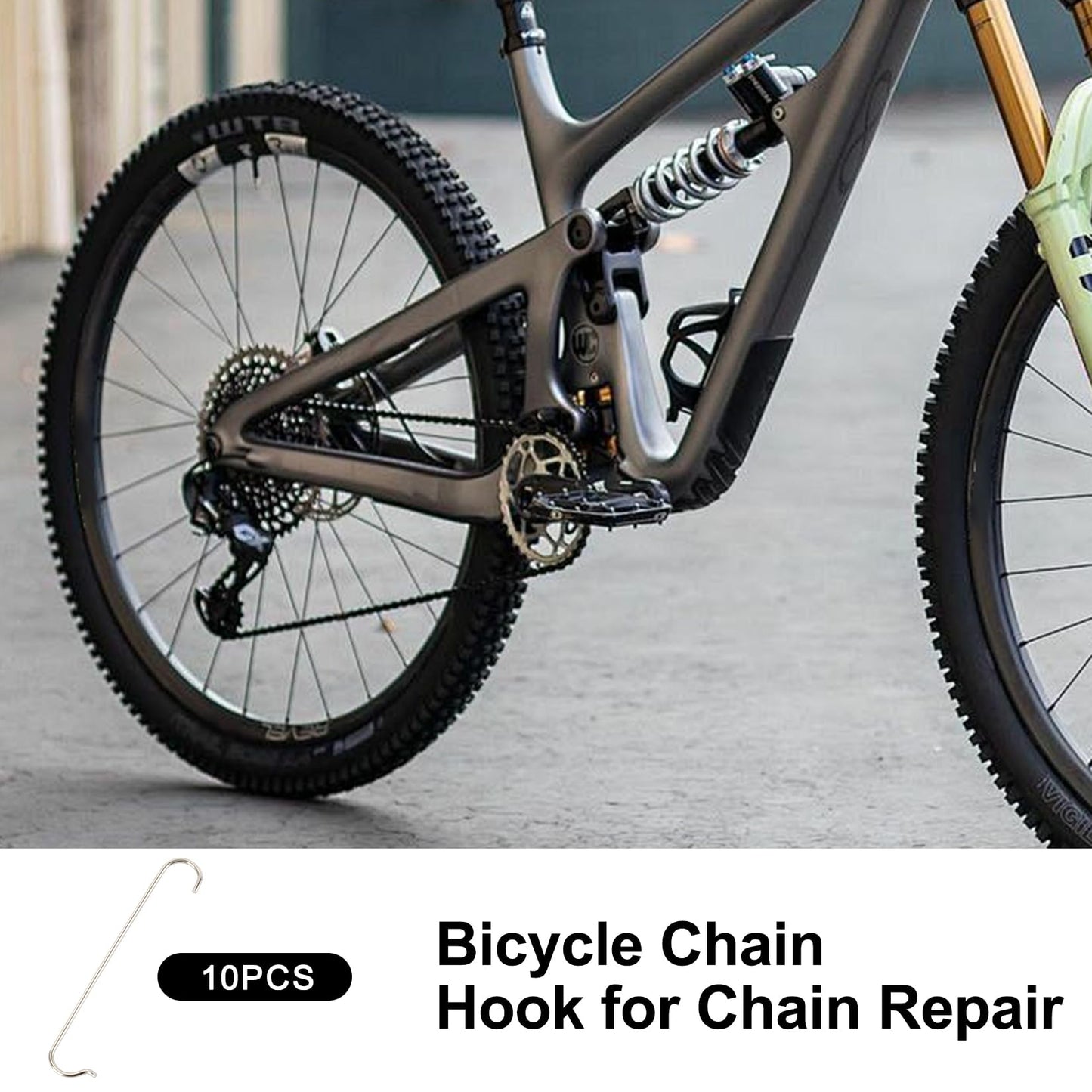 10PCS Bike Chain Hooks 304 Stainless Steel - PSLER Bicycle Chain Hook for Chain Repair Bicycle Chain Tool Bicycle Chain Accessories for Mountain Road Bicycle Bike