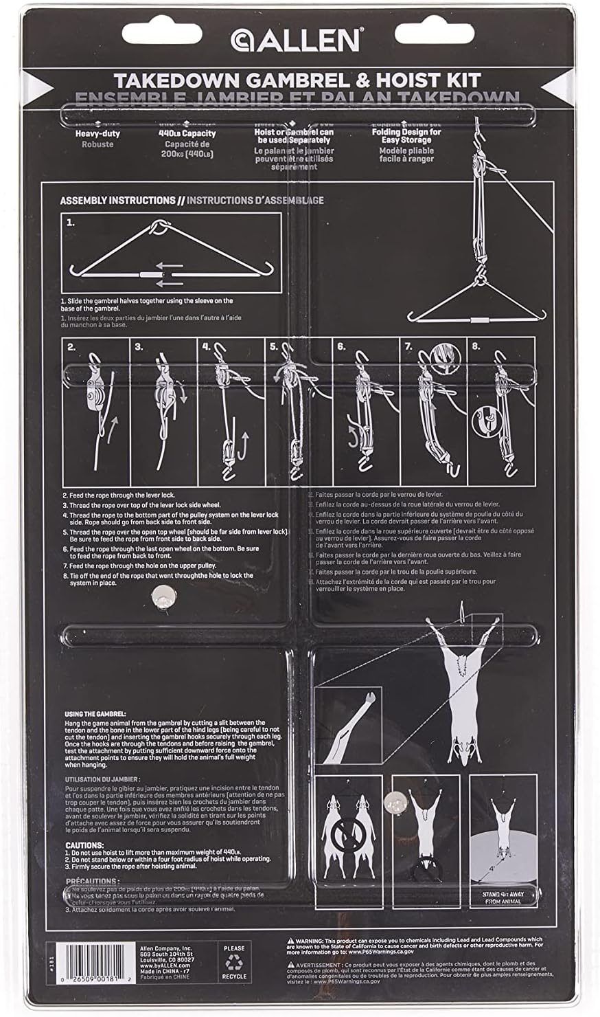 Allen Company Takedown Gambrel & Hoist Kit