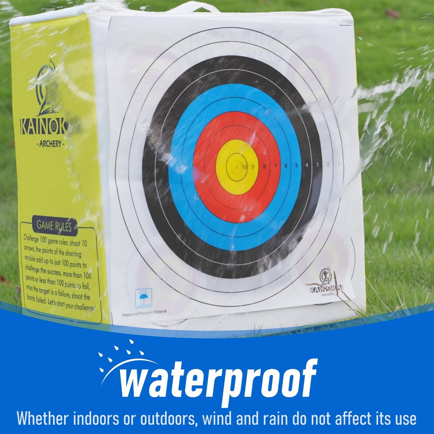 KAINOKAI Competitive Archery Targets Paper Compound Bow Target Paper 40cm/60cm/80cm (40cm/16in(10 Rings) 10PCS)