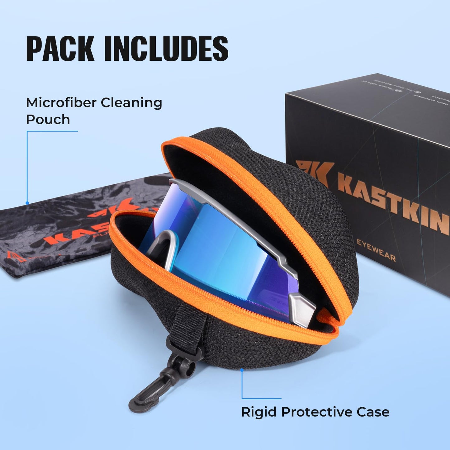 KastKing Skinner Polarized Large Sport Sunglasses for Men and Women, UV Protection Outdoor Fishing Glasses