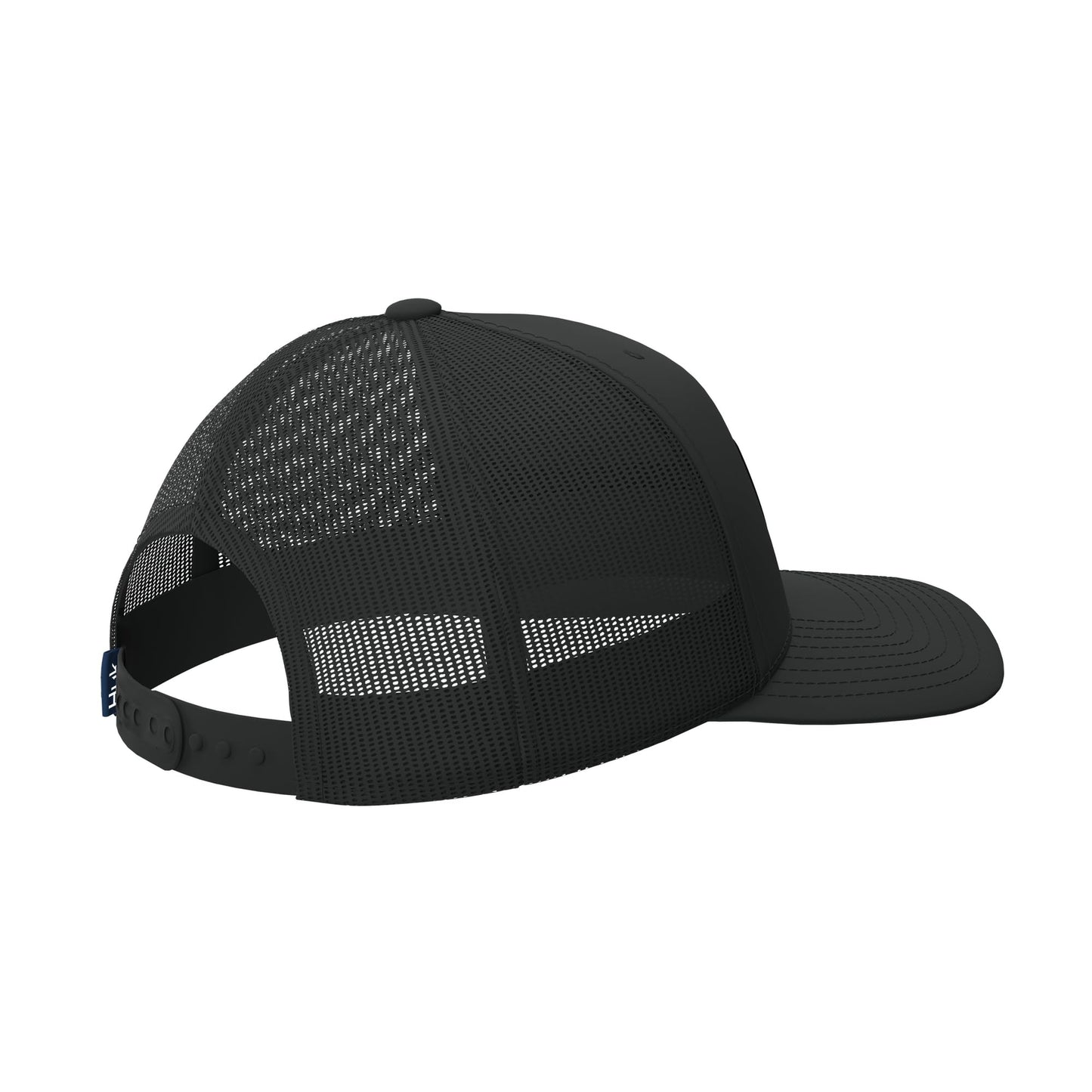HUK Unisex Trucker, Anti-Glare Snapback Fishing Hat for Kids, Bars-Black
