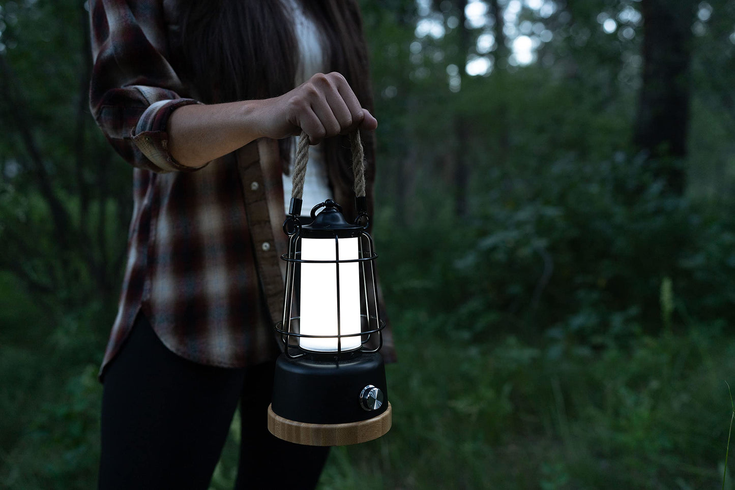 Stansport Rechargeable Hemp Rope Lantern - 1000 Lumen