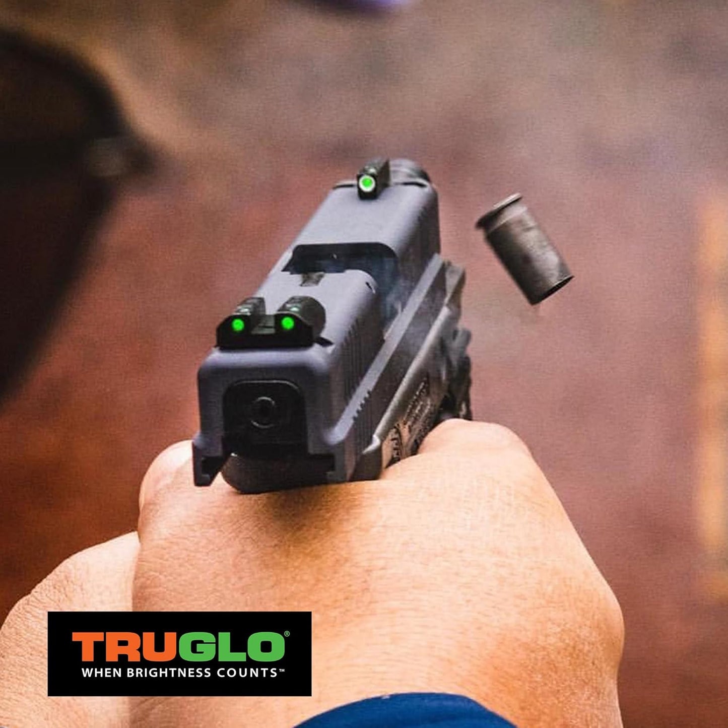 TRUGLO TFX Handgun Sight | Durable Shock-Resistant Compact Brightly Glowing Tritium & Fiber-Optic Xtreme Day/Night Sight for Handguns