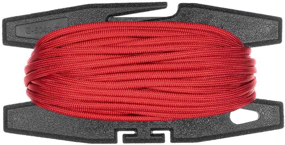 Paracord Spool Tool with 50 Feet of 550 7 Inner Strand Parachute Cord