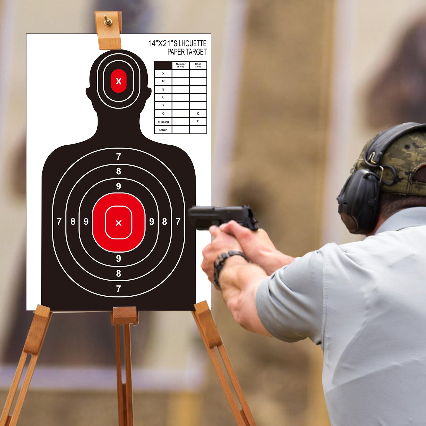 14x21 Inch Shooting Targets for The Range,50 Packs Paper Silhouette Shooting Targets for Indoor and Outdoor Use,Suitable for Handguns,Rifles,BB Guns,Airsoft,Pellet Guns