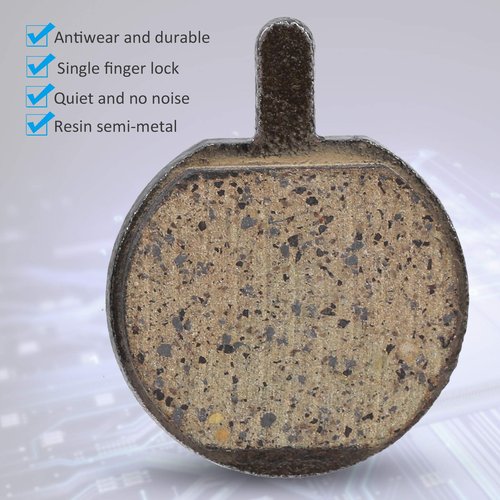 Lwuey Bike Brake Pads, Bicycle Disc Resin Brakes Pad Semi Metal Smooth Braking Low Noise Cycling Pads Kit Mute Accessory KMJG019 fot Camping Outdoor Mountain Bicycles Electric Scooters Bikes 5 Pairs