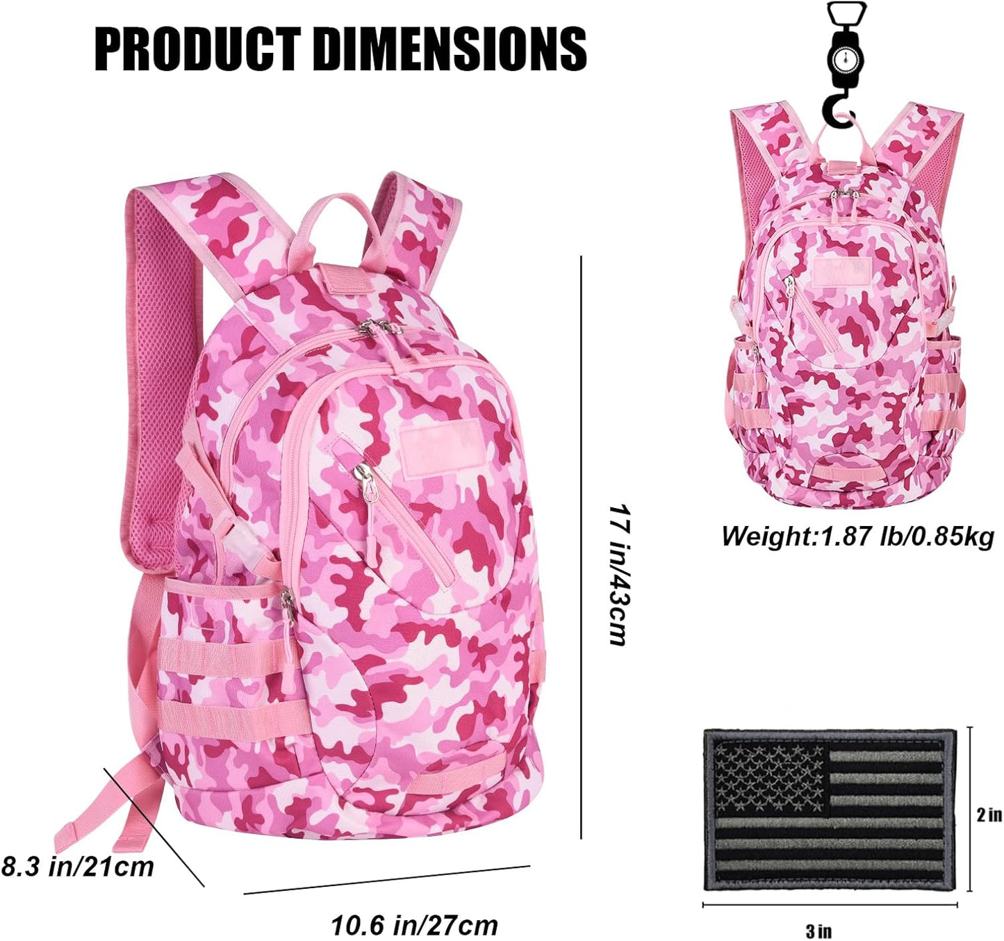 ArcEnCiel 15L Motorcycle Backpack Tactical Bag Rucksacks for Outdoor Camping Trekking Hunting with Patch