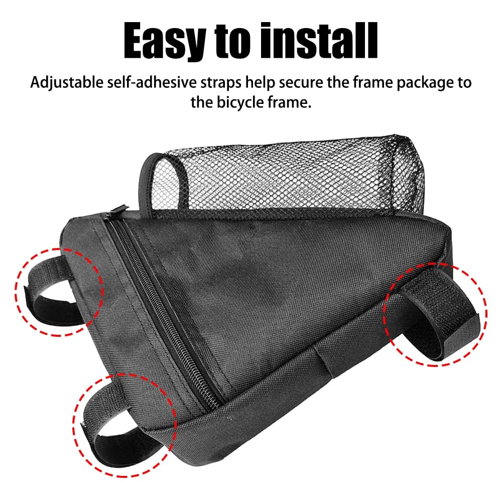MiOYOOW Bike Frame Bag, Triangle Top Tube Bag Waterproof Bike Bottle Holder Bag for Mountain Road Bike Bicycle