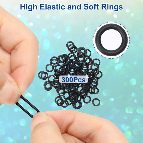 Windspeed 2Pcs Wacky Rig Tool with 320Pcs Wacky Worm O Rings, Wacky Worm Rig Kit for Stick Senko Worms Baits, Portable Wacky Bass Fishing Rigging Tools with Lanyard/Clip (Lake Blue+Black)