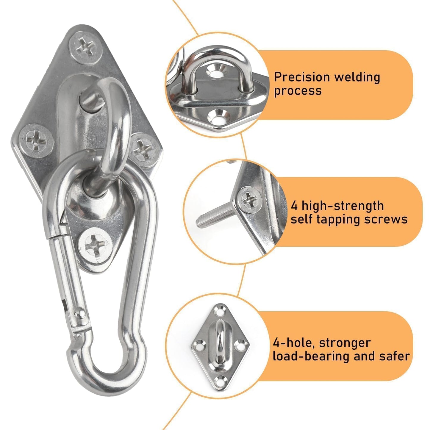 3 Pack Resistance Band Wall Mount, Exercise Anchors Hooks for Wall, Space Saving Workout Resistance Bands for Beginners, Athletes, Fitness Enthusiasts, Home Gym, Suspension Trainer, Stretching