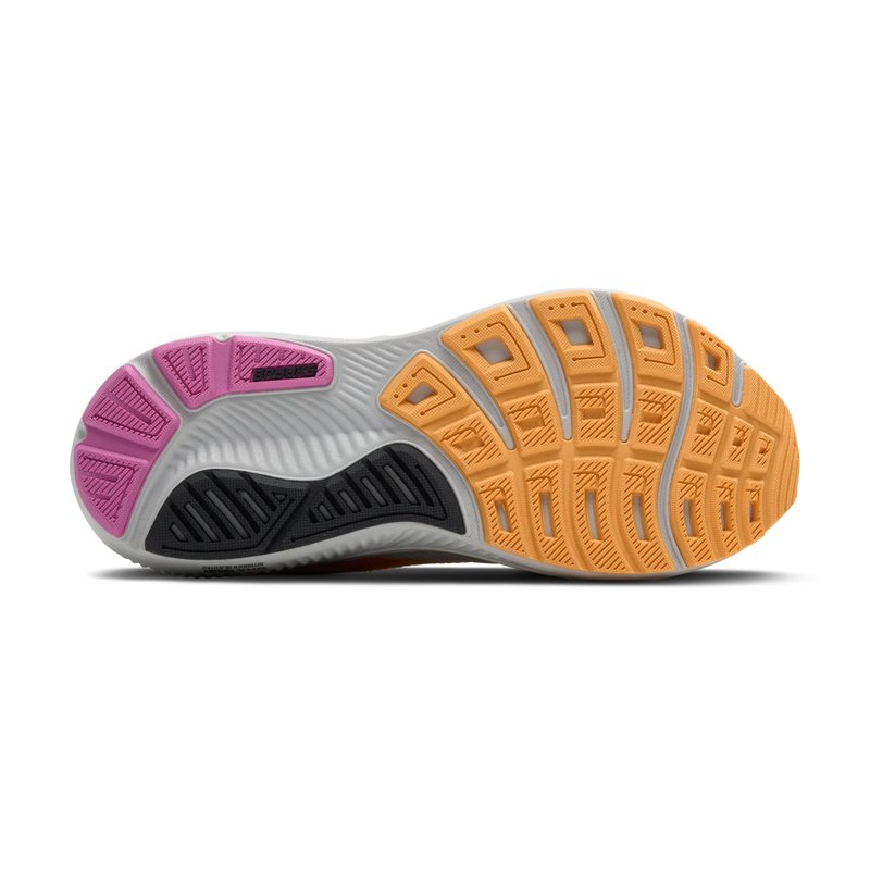 Brooks Women’s Ghost 17 Neutral Running Shoe - Oyster/Apricot/Pink - 9 X-Wide