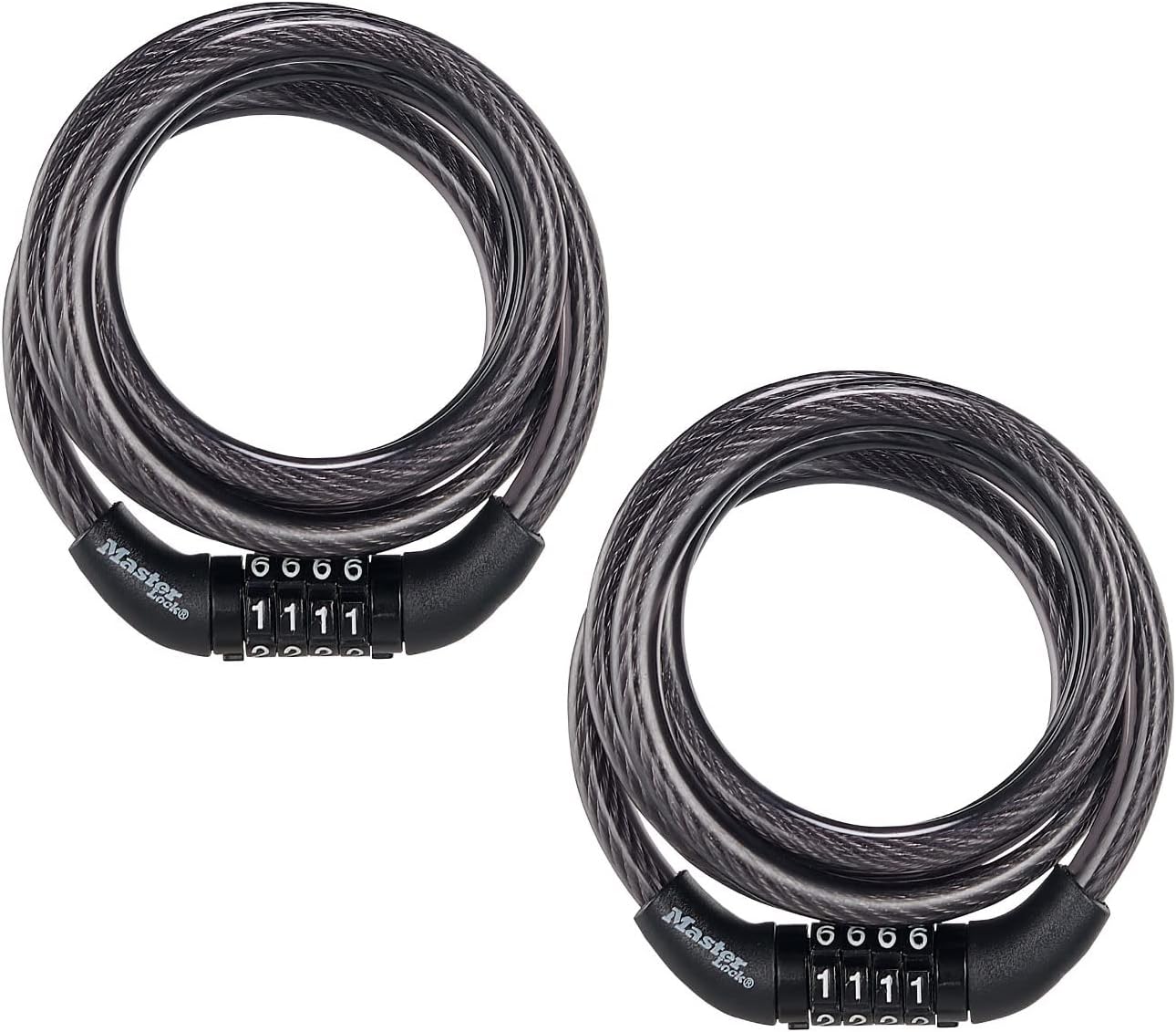 Master Lock Bike Lock Cable with Combination Black, 8143D