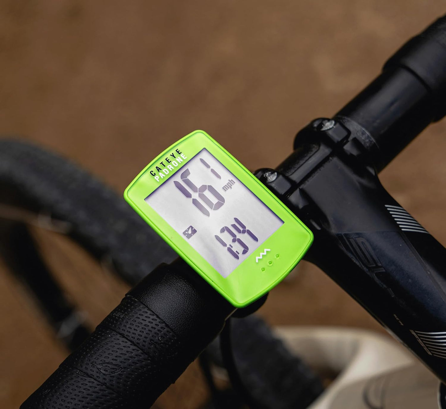 CATEYE Padrone Wireless Bike Computer – Oversized Display Cyclocomputer, Wireless Speedometer & Odometer, FlexTight™ Mount, Auto Start/Stop, Programmable Odometer