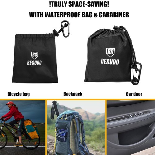 Besudo 2-Pack Handlebar Cover Ebike Transport Protection - Handlebar Protective Cover Handlebar - Bicycle Handlebar Cover - Bicycle Cover for Rear Rack Handlebar Rain Protection-30-B2