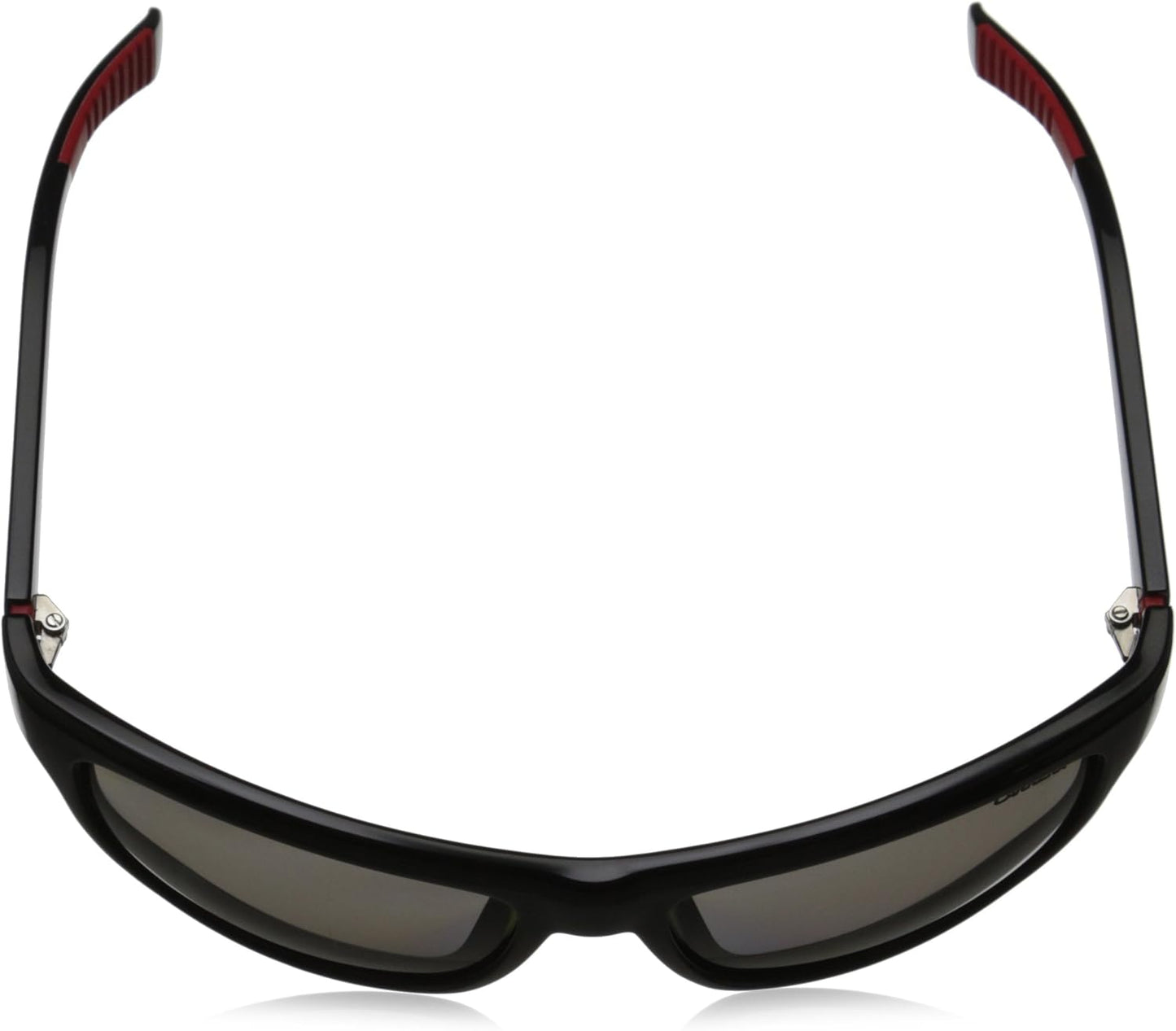Carrera Sunglasses (Safilo Group) CA8013/S Rectangular Sunglasses, Shiny Black & Gray Polarized, 58 mm