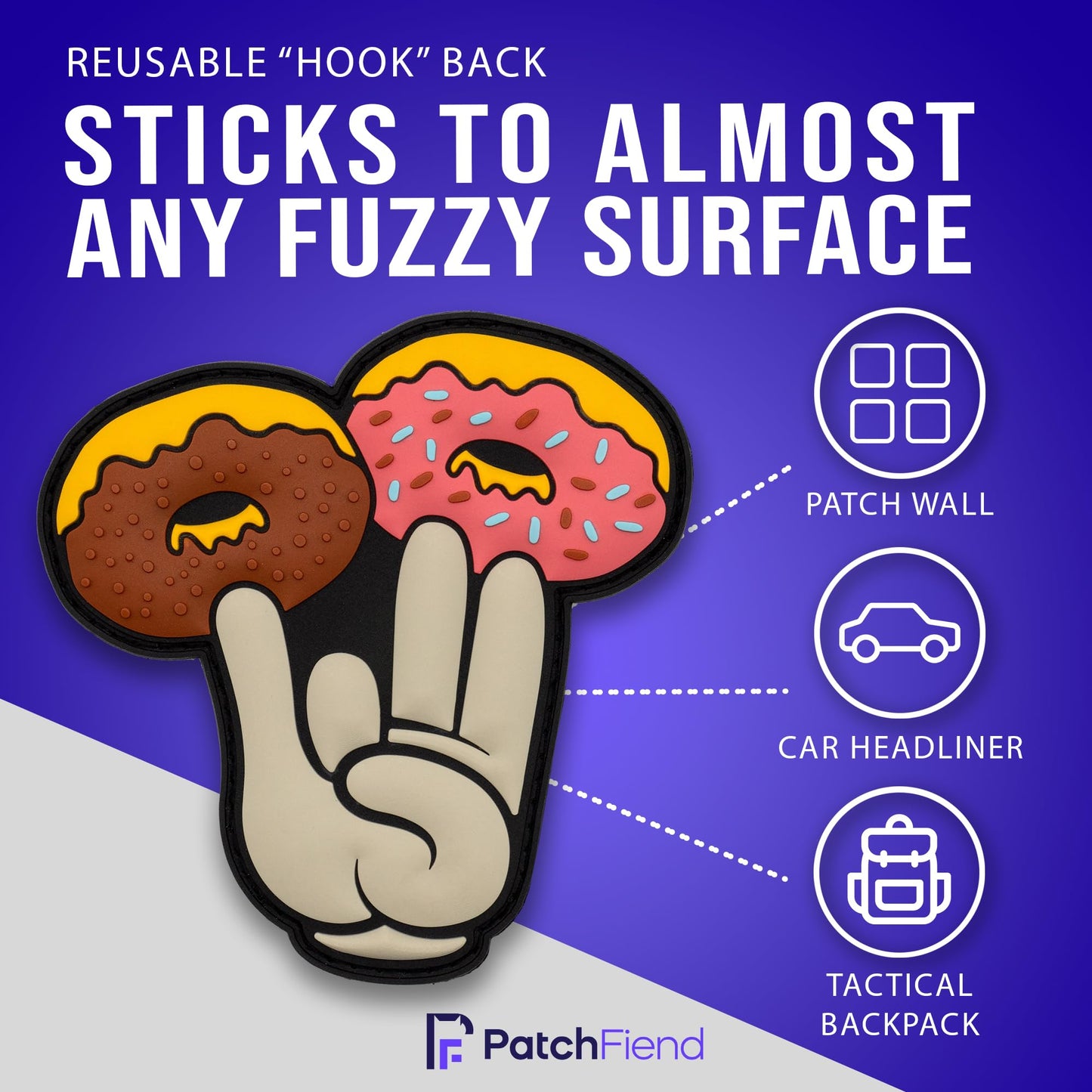 'Shocker Donuts' Funny PVC Patch: Custom Patches - Tactical Hook Backed Patch for Morale Patch Collectors, Military, Meme Lovers, The Shocker, Meme 3D PVC Patches Tactical