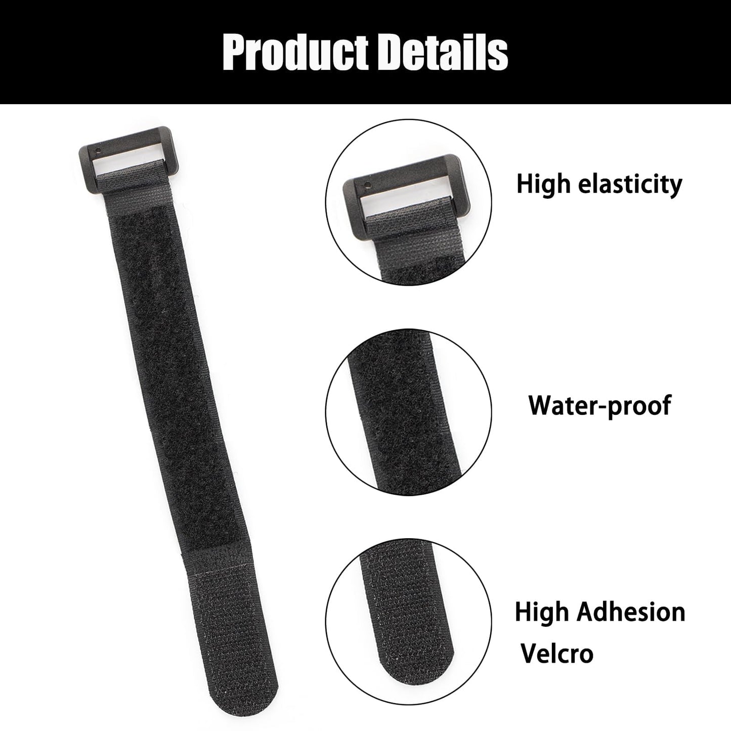 20-Pack Stretchy Straps & Tackle Ties for Fishing Rods - Elastic Rod Holder Straps for Organizing and Protecting Casting, Spinning, and Fly Rods - Angler's Accessories