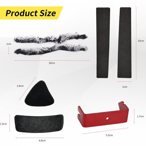 SPG Bow String Silencers for Recurve Bow, Bow String Silencer Set with Fur Arrow Rest Adhesive Bow Limb Silencer Strip for Recurve Bow and Traditional Longbow Perfect Shooting Accessories