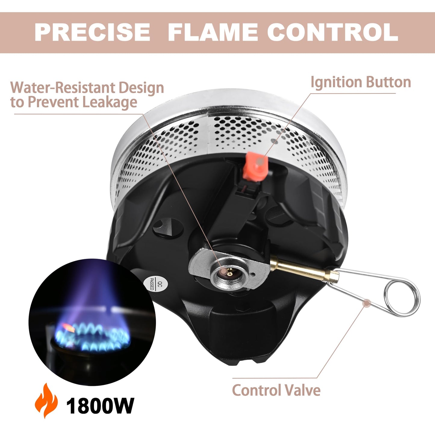 0.75+0.25L Backpacking Camping Stove Cooking System with Piezo Ignition, Outdoor Portable Burner with Pot & Metal Holder Camping Stove Kit Propane, Ideal for Hiking Fishing Hunting Emergency