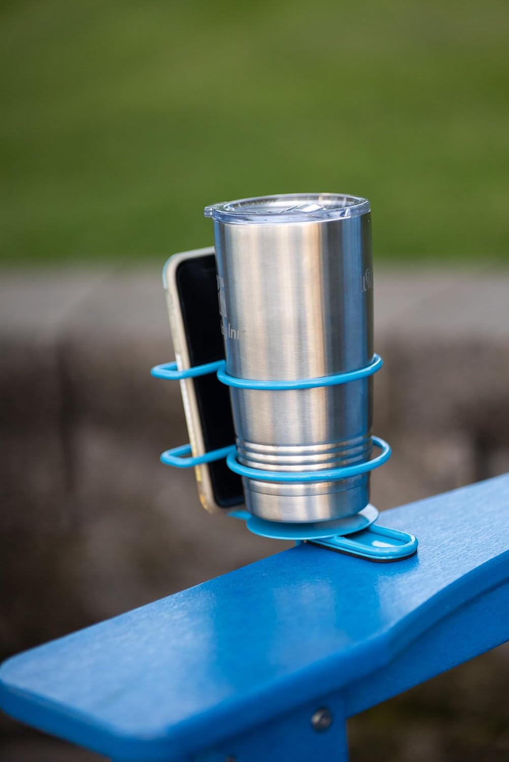Decko Outdoor 30252 Heavy Duty Double Beverage Holder, White/Black, 2-Pack