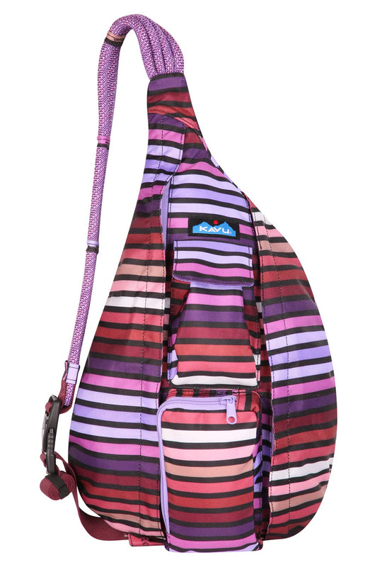 KAVU Original Rope Sling Pack with Adjustable Rope Shoulder Strap - September Stripe